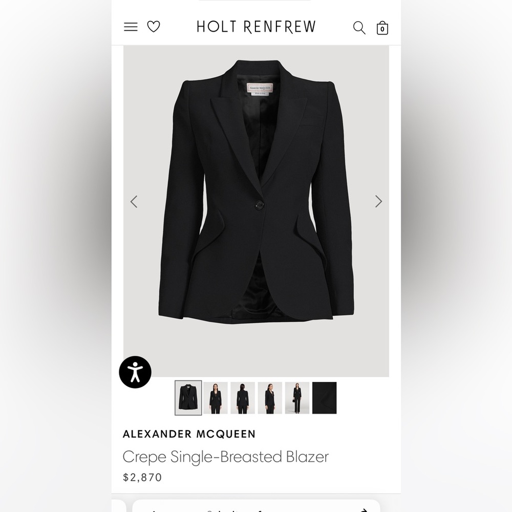 Alexander McQueen black blazer